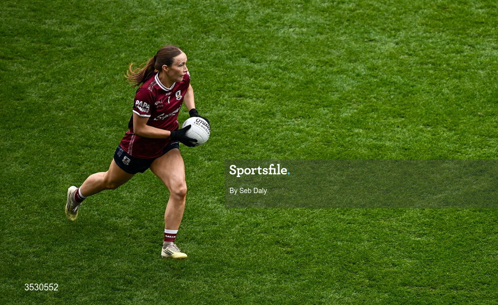 2 August 2026; Niamh Divilly of Galway during the LGFA TG4 All-Ireland Senior Championship final match between Galway and Kerry at Croke Park in Dublin. Photo by Seb Daly/Sportsfile