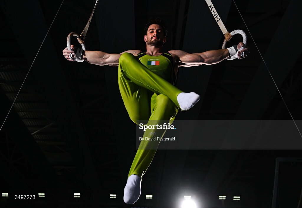 7 August 2026; Daniel Fox during the Gymnastics Ireland content gathering day at the Sport Ireland National Gymnastics Training Centre in Dublin. Photo by David Fitzgerald/Sportsfile