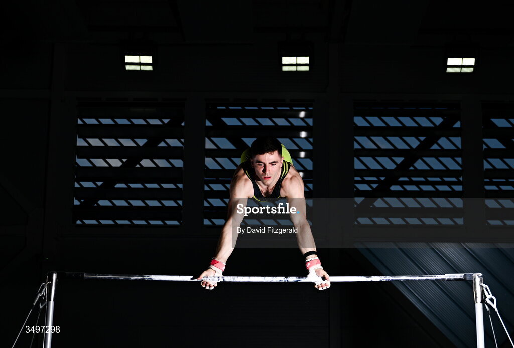 7 August 2026; Eamon Montgomery during the Gymnastics Ireland content gathering day at the Sport Ireland National Gymnastics Training Centre in Dublin. Photo by David Fitzgerald/Sportsfile