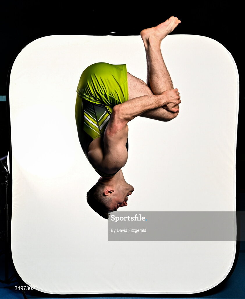 7 August 2026; Eamon Montgomery during the Gymnastics Ireland content gathering day at the Sport Ireland National Gymnastics Training Centre in Dublin. Photo by David Fitzgerald/Sportsfile