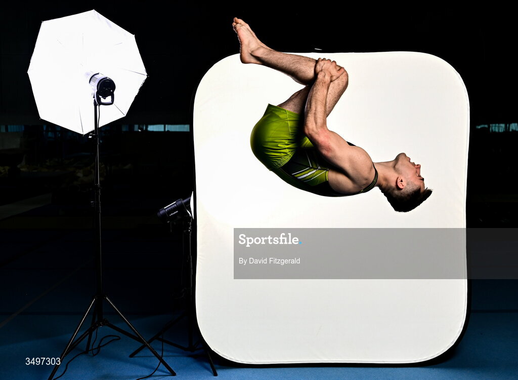 7 August 2026; Eamon Montgomery during the Gymnastics Ireland content gathering day at the Sport Ireland National Gymnastics Training Centre in Dublin. Photo by David Fitzgerald/Sportsfile
