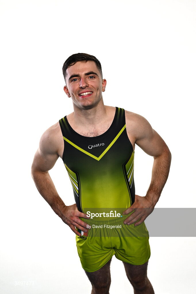 7 August 2026; Eamon Montgomery during the Gymnastics Ireland content gathering day at the Sport Ireland National Gymnastics Training Centre in Dublin. Photo by David Fitzgerald/Sportsfile