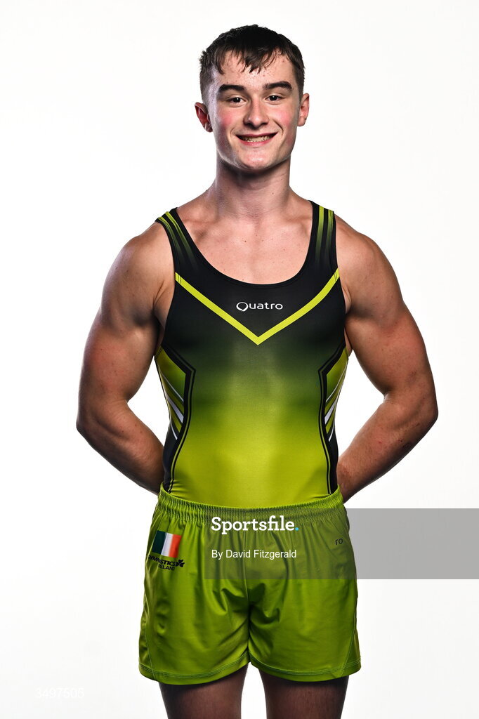 7 August 2026; James Hickey during the Gymnastics Ireland content gathering day at the Sport Ireland National Gymnastics Training Centre in Dublin. Photo by David Fitzgerald/Sportsfile
