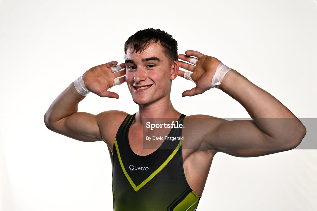 7 August 2026; James Hickey during the Gymnastics Ireland content gathering day at the Sport Ireland National Gymnastics Training Centre in Dublin. Photo by David Fitzgerald/Sportsfile
