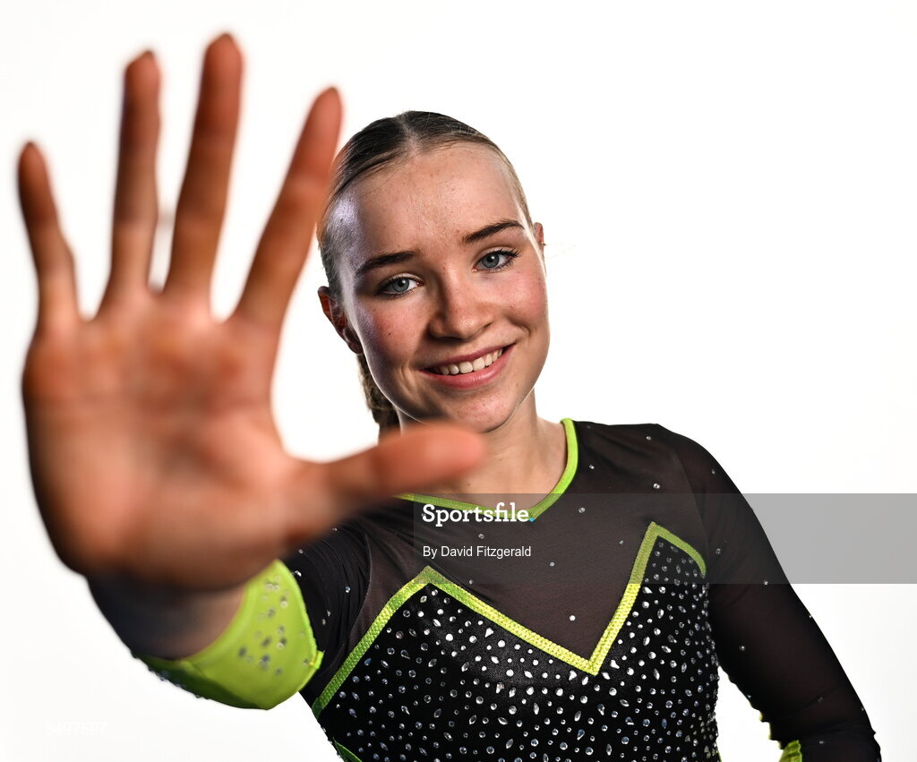 7 August 2026; Maeve McGuinness during the Gymnastics Ireland content gathering day at the Sport Ireland National Gymnastics Training Centre in Dublin. Photo by David Fitzgerald/Sportsfile