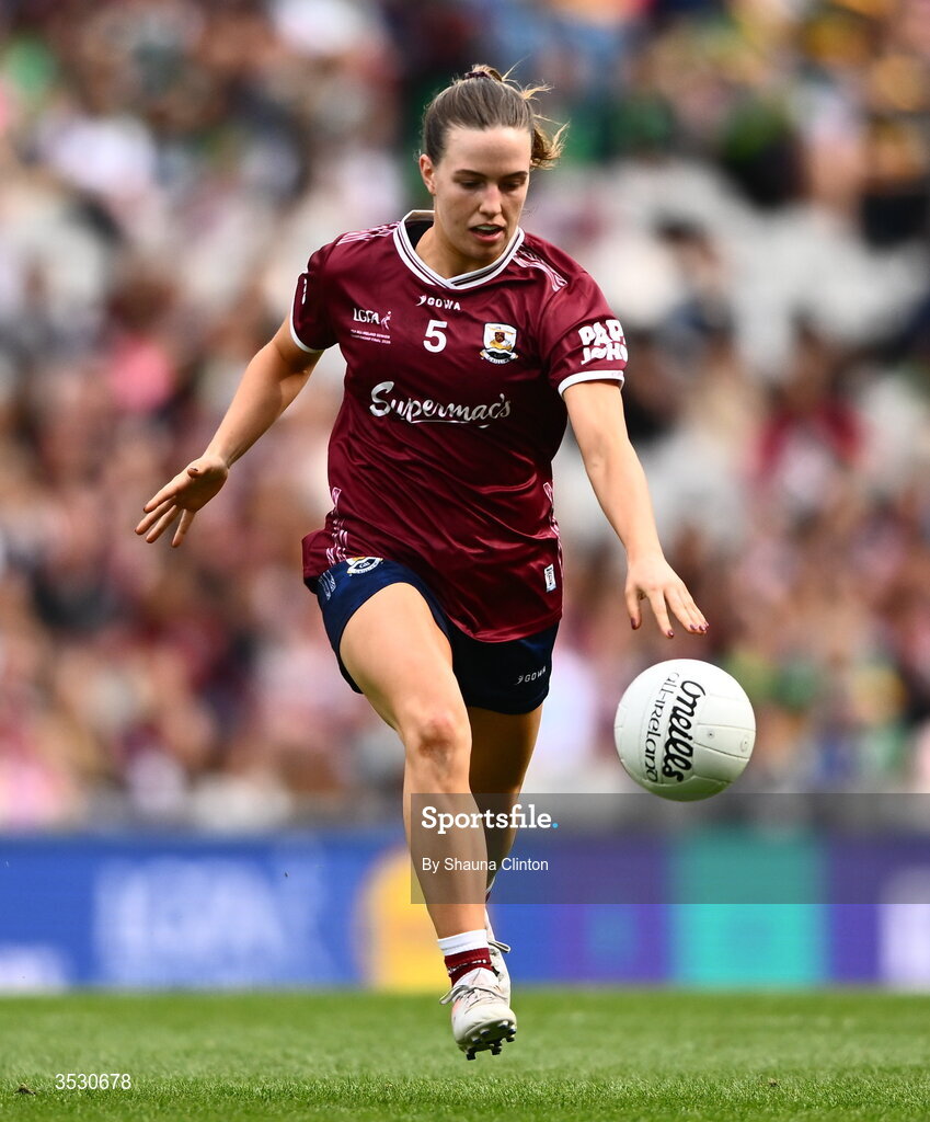 2 August 2026; Hannah Noone of Galway during the LGFA TG4 All-Ireland Senior Championship final match between Galway and Kerry at Croke Park in Dublin. Photo by Shauna Clinton/Sportsfile