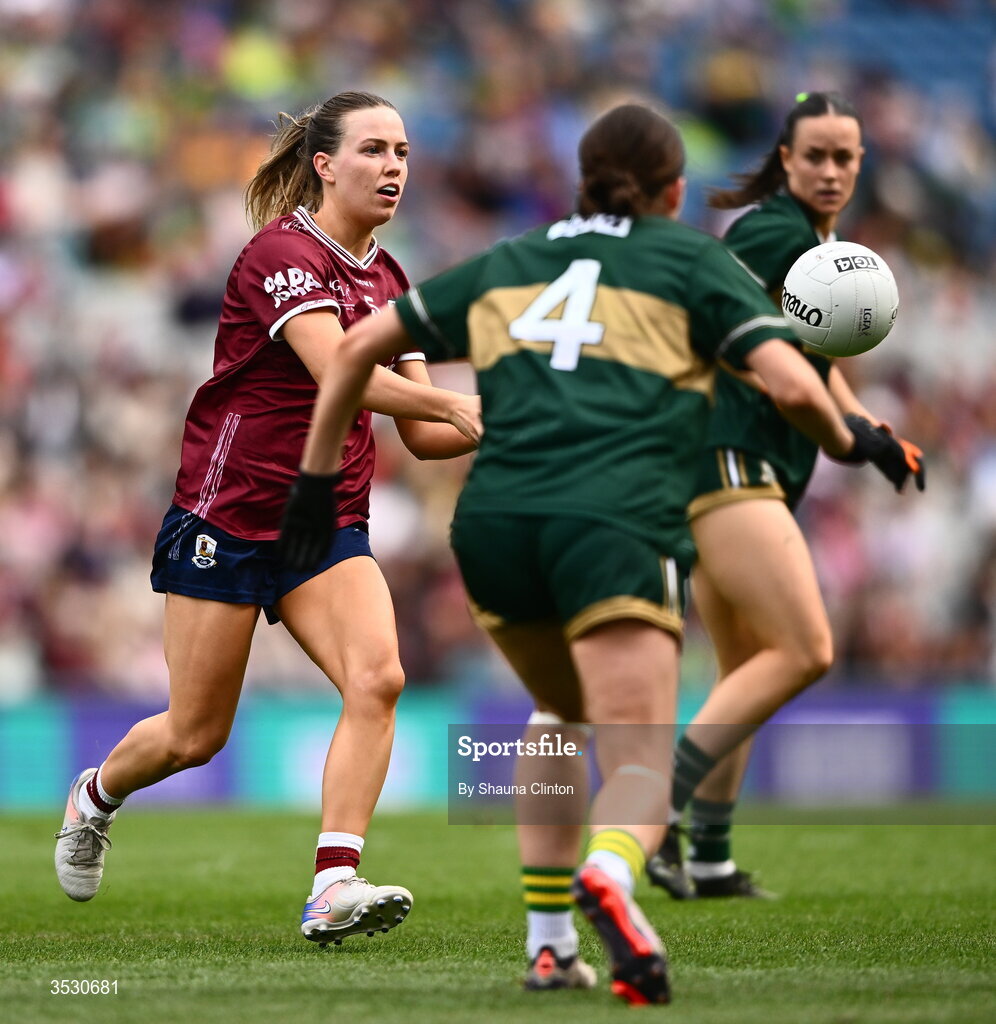 2 August 2026; Hannah Noone of Galway during the LGFA TG4 All-Ireland Senior Championship final match between Galway and Kerry at Croke Park in Dublin. Photo by Shauna Clinton/Sportsfile