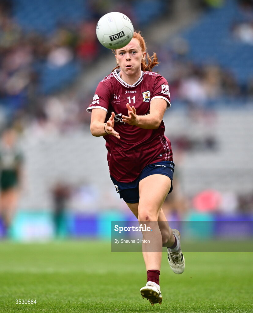 2 August 2026; Kate Slevin of Galway during the LGFA TG4 All-Ireland Senior Championship final match between Galway and Kerry at Croke Park in Dublin. Photo by Shauna Clinton/Sportsfile