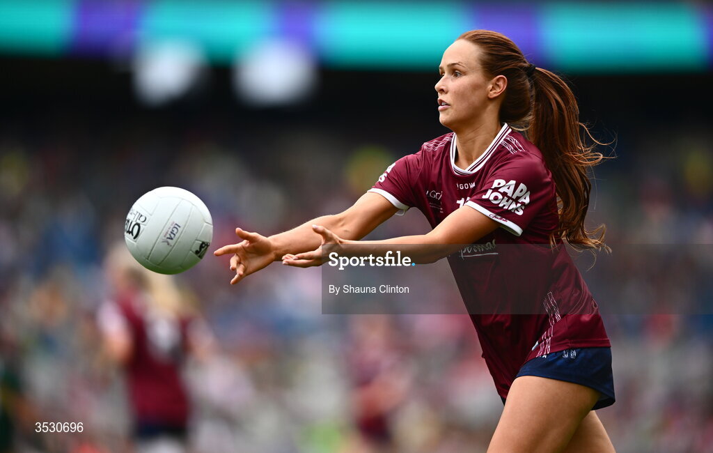 2 August 2026; Olivia Divilly of Galway during the LGFA TG4 All-Ireland Senior Championship final match between Galway and Kerry at Croke Park in Dublin. Photo by Shauna Clinton/Sportsfile