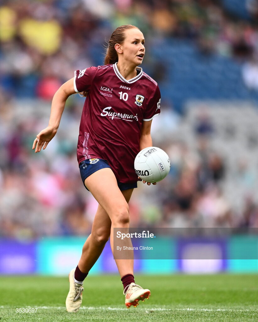 2 August 2026; Olivia Divilly of Galway during the LGFA TG4 All-Ireland Senior Championship final match between Galway and Kerry at Croke Park in Dublin. Photo by Shauna Clinton/Sportsfile