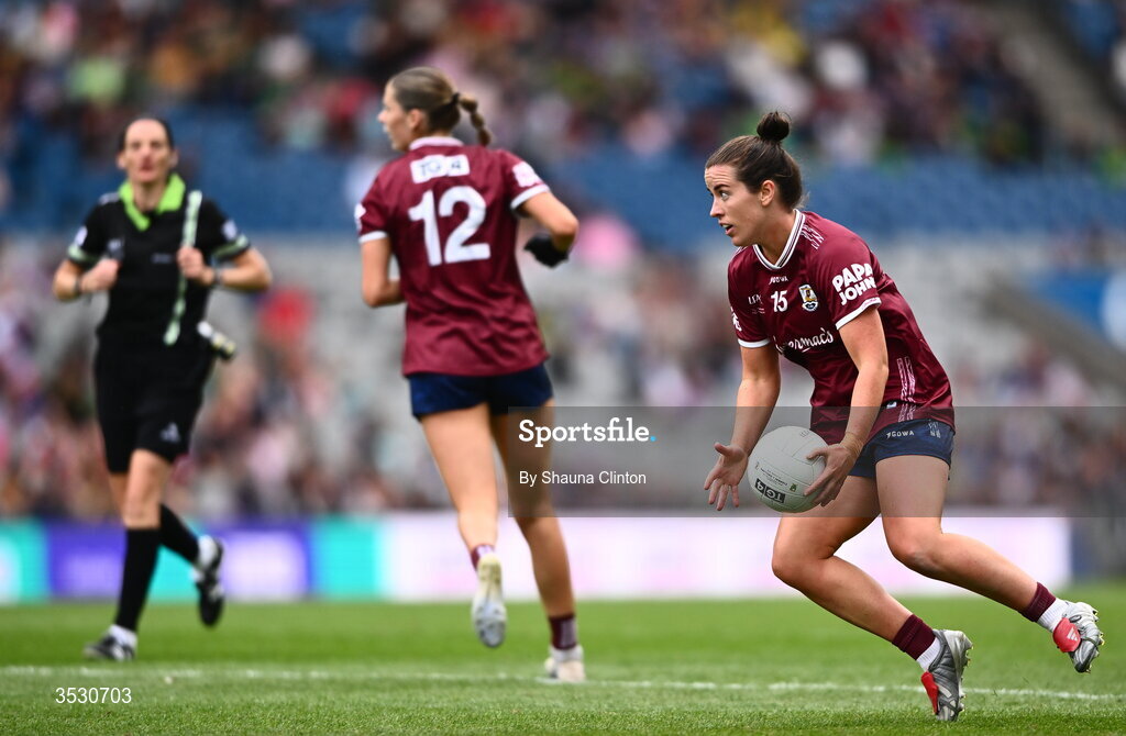 2 August 2026; Róisín Leonard of Galway during the LGFA TG4 All-Ireland Senior Championship final match between Galway and Kerry at Croke Park in Dublin. Photo by Shauna Clinton/Sportsfile