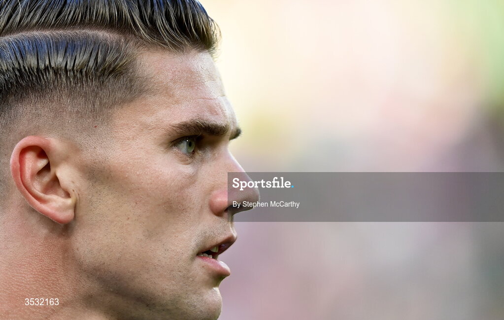 5 August 2026;  Viktor Gyokeres of Arsenal before the pre-season friendly match between Arsenal and Real Betis at the Aviva Stadium in Dublin. Photo by Stephen McCarthy/Sportsfile