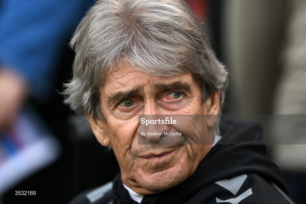 5 August 2026;  Real Betis manager Manuel Pellegrini before the pre-season friendly match between Arsenal and Real Betis at the Aviva Stadium in Dublin. Photo by Stephen McCarthy/Sportsfile
