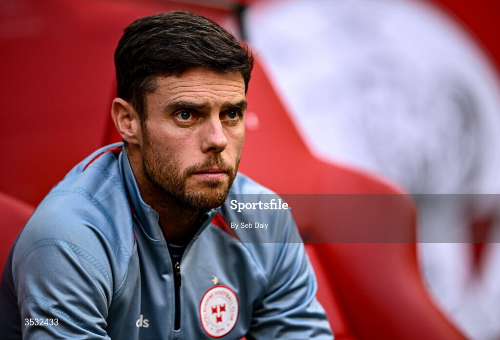 6 August 2026; Shelbourne head coach John Russell before the UEFA Conference League Third Qualifying Round first leg match between Ajax and Shelbourne at Johan Cruyff Arena in Amsterdam, Netherlands. Photo by Seb Daly/Sportsfile