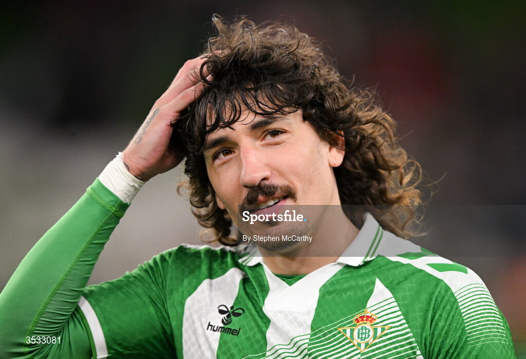 5 August 2026; Héctor Bellerín of Real Betis after the pre-season friendly match between Arsenal and Real Betis at the Aviva Stadium in Dublin. Photo by Stephen McCarthy/Sportsfile