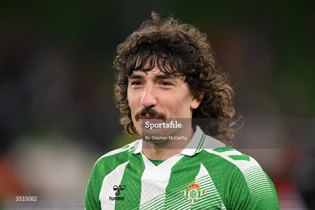 5 August 2026; Héctor Bellerín of Real Betis after the pre-season friendly match between Arsenal and Real Betis at the Aviva Stadium in Dublin. Photo by Stephen McCarthy/Sportsfile