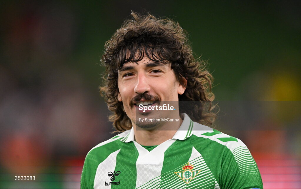 5 August 2026; Héctor Bellerín of Real Betis after the pre-season friendly match between Arsenal and Real Betis at the Aviva Stadium in Dublin. Photo by Stephen McCarthy/Sportsfile