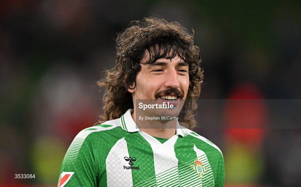 5 August 2026; Héctor Bellerín of Real Betis after the pre-season friendly match between Arsenal and Real Betis at the Aviva Stadium in Dublin. Photo by Stephen McCarthy/Sportsfile