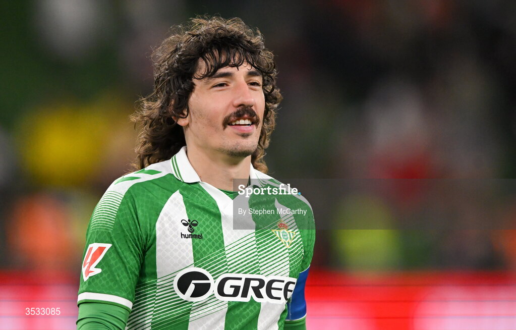 5 August 2026; Héctor Bellerín of Real Betis after the pre-season friendly match between Arsenal and Real Betis at the Aviva Stadium in Dublin. Photo by Stephen McCarthy/Sportsfile