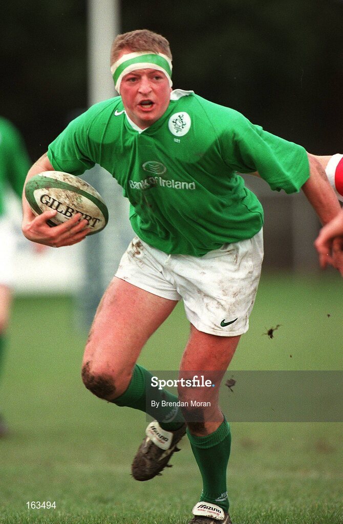 5 March 1999; Mick O'Driscoll, Ireland U21. Bank of Ireland U21 Rugby International, Ireland U21 v England U21, Templeville Road, Dublin. Picture credit; Brendan Moran / SPORTSFILE