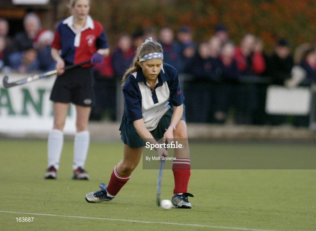 17 December 2004; Caroline Davis, Mount Anville. Schoolgirls Leinster Premier League, Mount Anville v Wesley College, Grange Road, Dublin. Picture credit; Matt Browne / SPORTSFILE