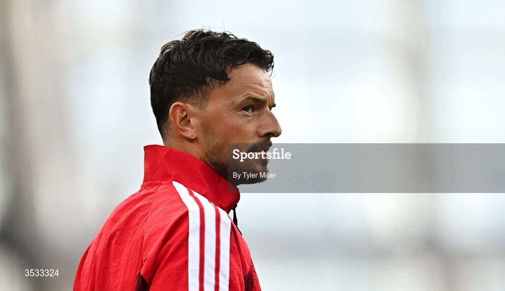 5 August 2026; Ben White of Arsenal before the pre-season friendly match between Arsenal and Real Betis at the Aviva Stadium in Dublin. Photo by Tyler Miller/Sportsfile