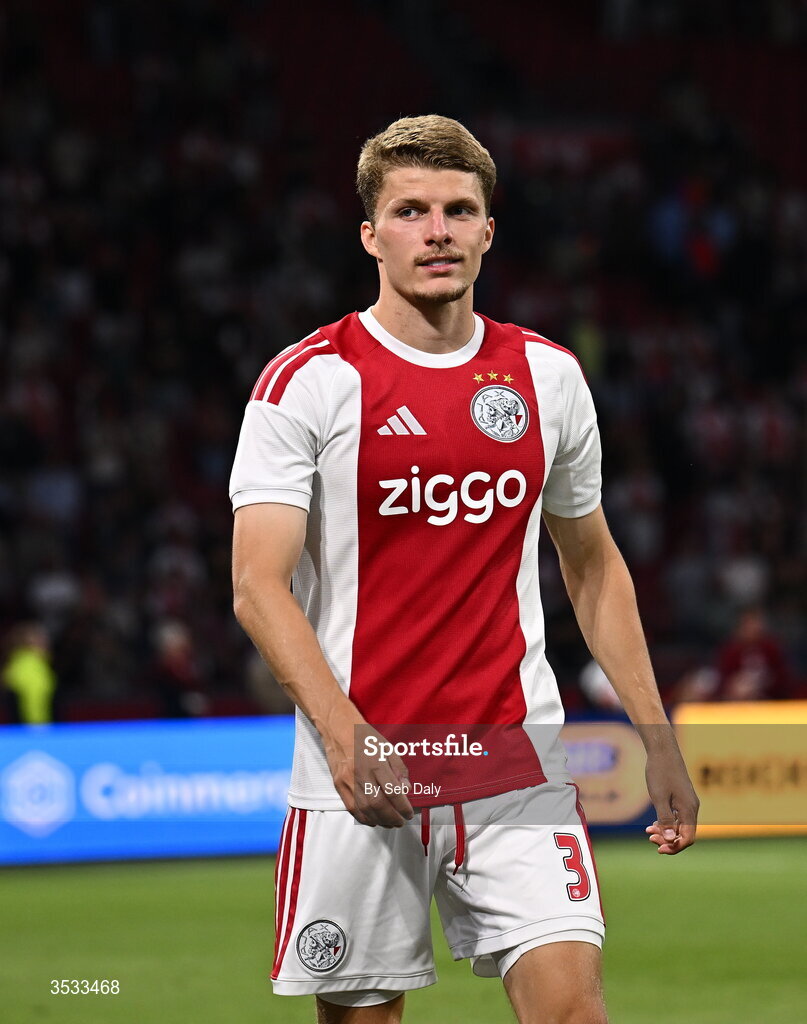 6 August 2026; Anton Gaaei of Ajax after the UEFA Conference League Third Qualifying Round first leg match between Ajax and Shelbourne at Johan Cruyff Arena in Amsterdam, Netherlands. Photo by Seb Daly/Sportsfile