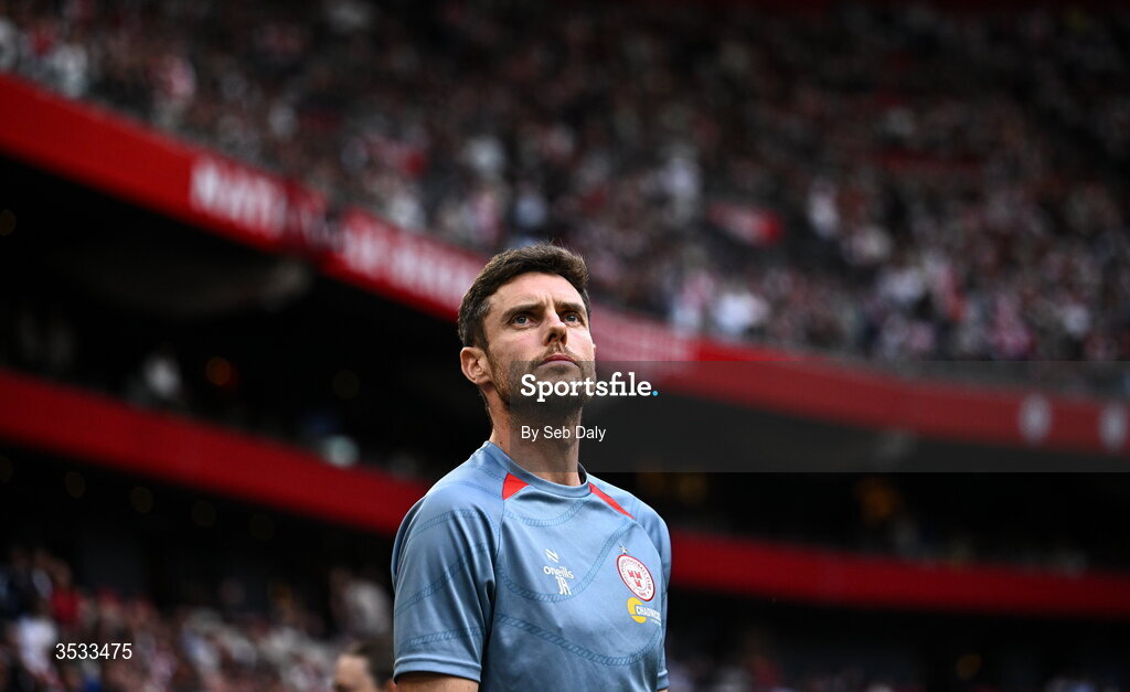 6 August 2026; Shelbourne head coach John Russell before the UEFA Conference League Third Qualifying Round first leg match between Ajax and Shelbourne at Johan Cruyff Arena in Amsterdam, Netherlands. Photo by Seb Daly/Sportsfile