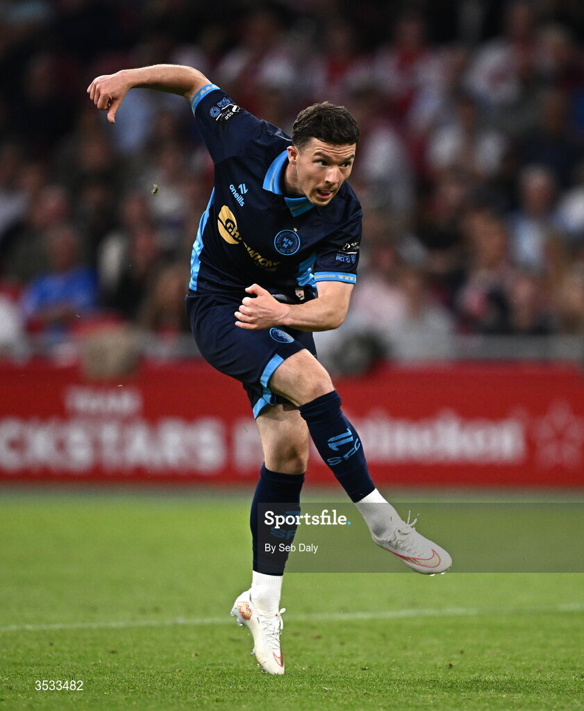 6 August 2026; Ali Coote of Shelbourne during the UEFA Conference League Third Qualifying Round first leg match between Ajax and Shelbourne at Johan Cruyff Arena in Amsterdam, Netherlands. Photo by Seb Daly/Sportsfile