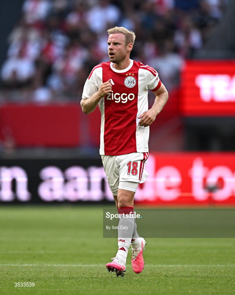 6 August 2026; Davy Klaassen of Ajax during the UEFA Conference League Third Qualifying Round first leg match between Ajax and Shelbourne at Johan Cruyff Arena in Amsterdam, Netherlands. Photo by Seb Daly/Sportsfile