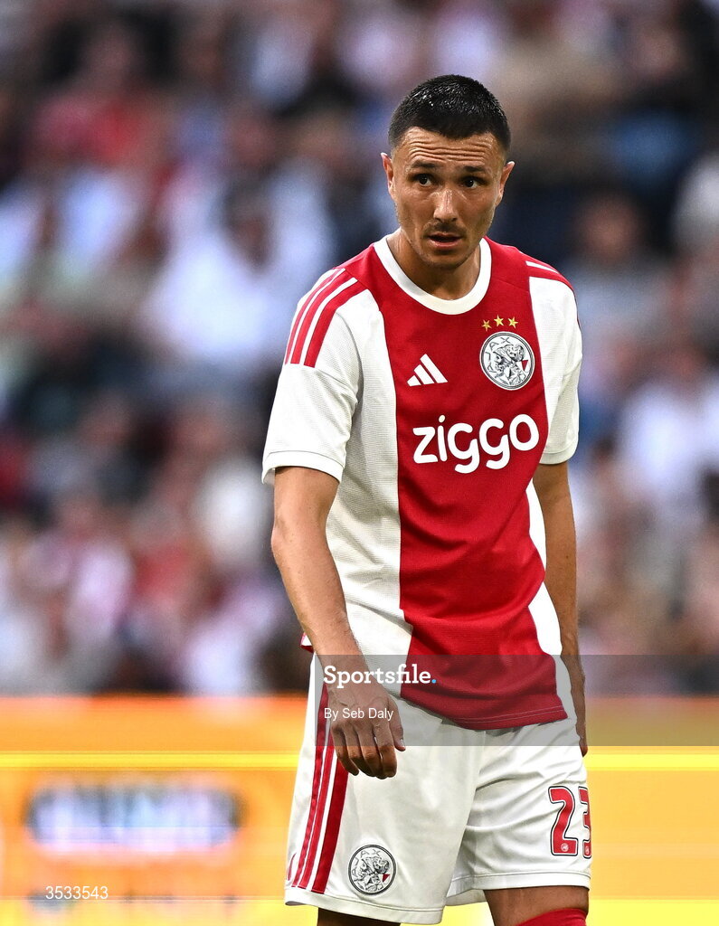 6 August 2026; Steven Berghuis of Ajax during the UEFA Conference League Third Qualifying Round first leg match between Ajax and Shelbourne at Johan Cruyff Arena in Amsterdam, Netherlands. Photo by Seb Daly/Sportsfile