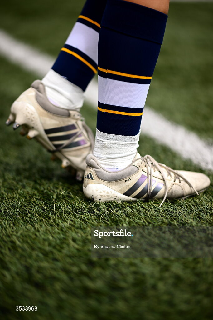 8 August 2026; The boots of Alex Connor of Leinster are seen ahead of the Vodafone Womens Interprovincial Championship Round 1 match between Munster and Leinster at Virgin Media Park in Cork. Photo by Shauna Clinton/Sportsfile