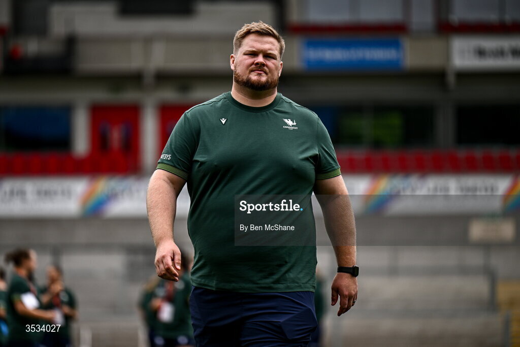 8 August 2026; Connacht head coach Craig Hansberry before the Vodafone Womens Interprovincial Championship Round 1 match between Ulster and Connacht at Affidea Stadium in Belfast. Photo by Ben McShane/Sportsfile