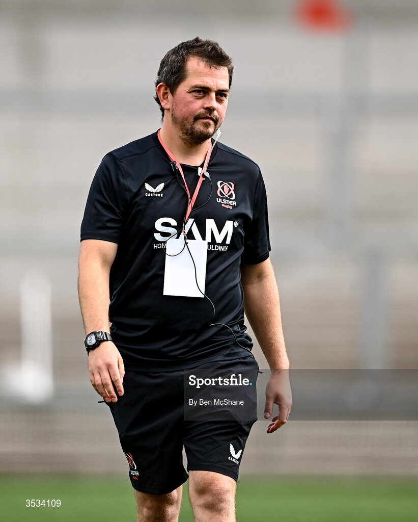 8 August 2026; Ulster head coach Murray Houston before the Vodafone Womens Interprovincial Championship Round 1 match between Ulster and Connacht at Affidea Stadium in Belfast. Photo by Ben McShane/Sportsfile