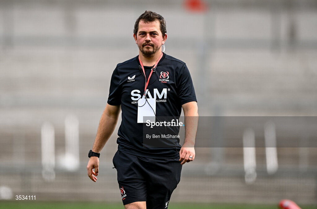 8 August 2026; Ulster head coach Murray Houston before the Vodafone Womens Interprovincial Championship Round 1 match between Ulster and Connacht at Affidea Stadium in Belfast. Photo by Ben McShane/Sportsfile