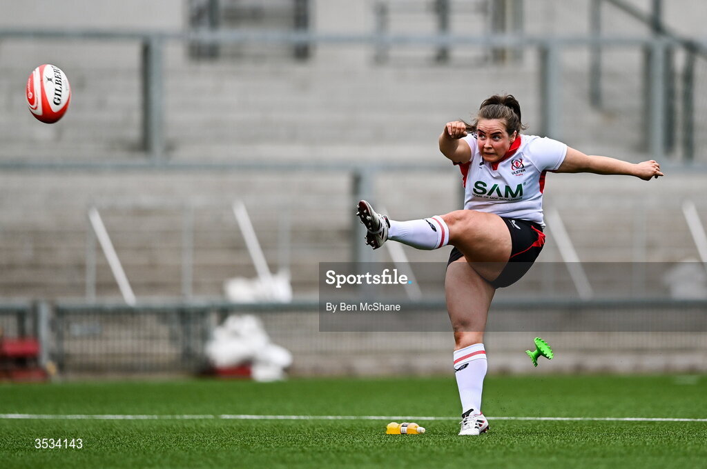 8 August 2026; Siobhan Sheerin of Ulster during the Vodafone Womens Interprovincial Championship Round 1 match between Ulster and Connacht at Affidea Stadium in Belfast. Photo by Ben McShane/Sportsfile