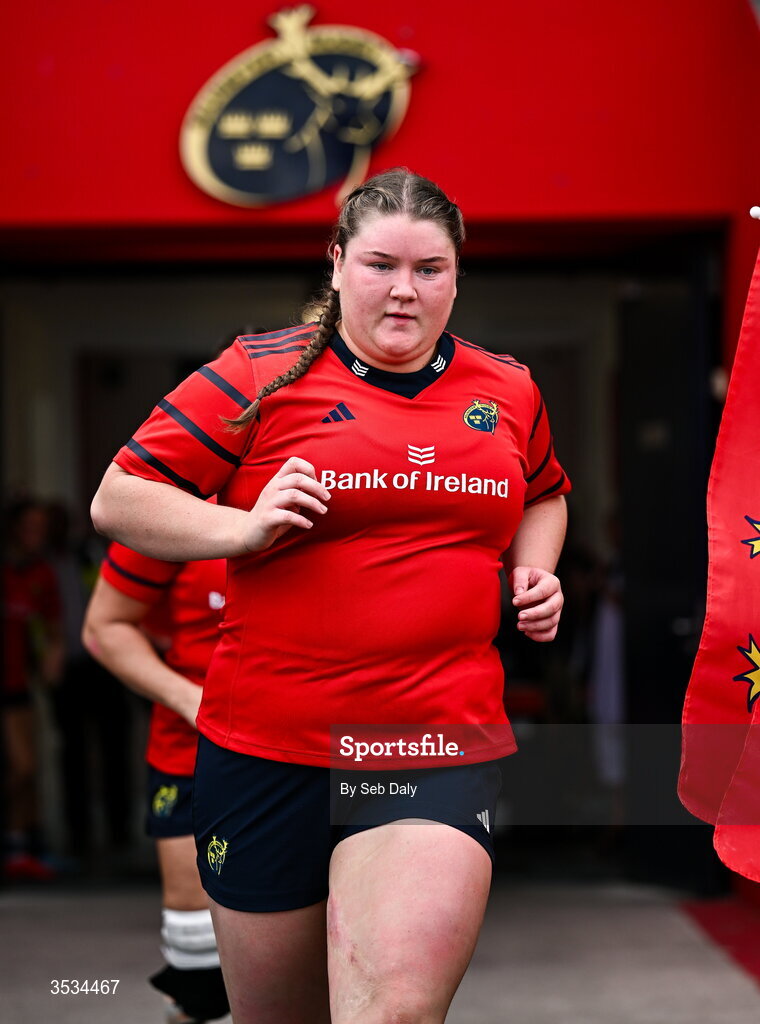 8 August 2026; Eilís Cahill of Munster before the Vodafone Womens Interprovincial Championship Round 1 match between Munster and Leinster at Virgin Media Park in Cork. Photo by Seb Daly/Sportsfile