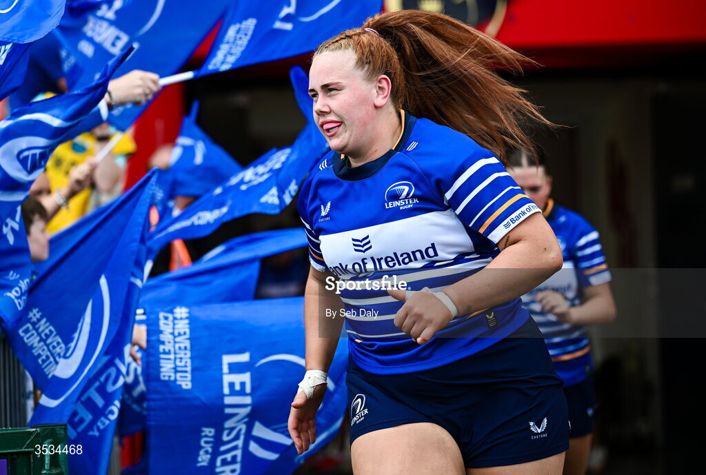 8 August 2026; Caoimhe Molloy of Leinster before the Vodafone Womens Interprovincial Championship Round 1 match between Munster and Leinster at Virgin Media Park in Cork. Photo by Seb Daly/Sportsfile