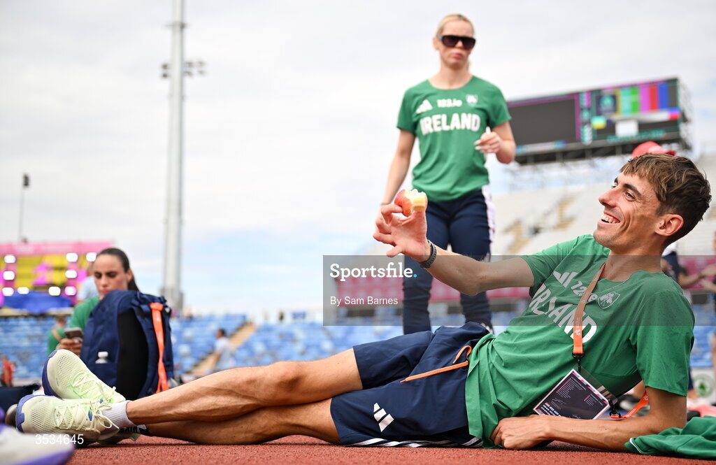 9 August 2026; Brian Fay of Ireland during a training session ahead of the European Athletics Championships 2026 at Alexander Stadium in Birmingham, England. Photo by Sam Barnes/Sportsfile