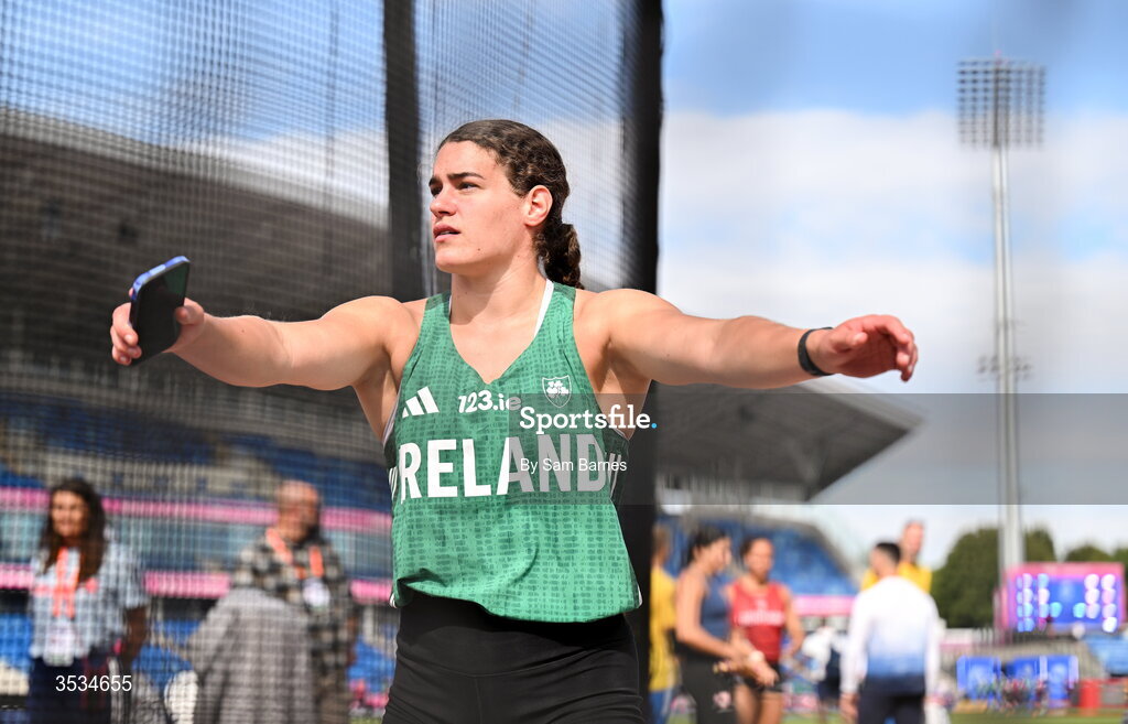 9 August 2026; Nicola Tuthill of Ireland during a training session ahead of the European Athletics Championships 2026 at Alexander Stadium in Birmingham, England. Photo by Sam Barnes/Sportsfile