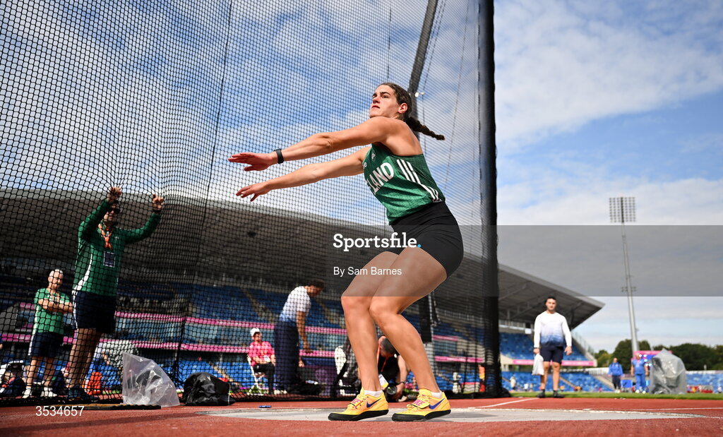 9 August 2026; Nicola Tuthill of Ireland during a training session ahead of the European Athletics Championships 2026 at Alexander Stadium in Birmingham, England. Photo by Sam Barnes/Sportsfile
