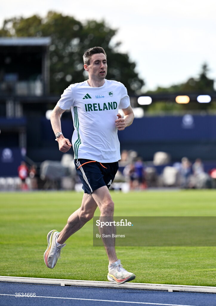 9 August 2026; Mark English of Ireland during a training session ahead of the European Athletics Championships 2026 at Alexander Stadium in Birmingham, England. Photo by Sam Barnes/Sportsfile