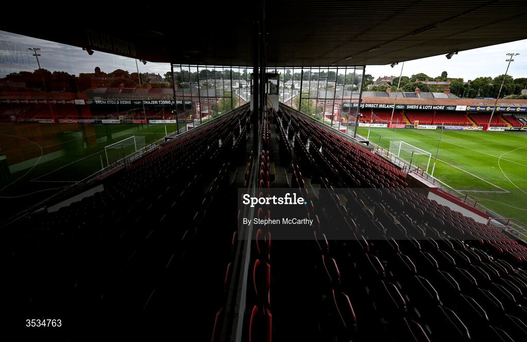 9 August 2026; A general view of Tolka Park before the SSE Airtricity Men’s Premier Division match between Shelbourne and St Patrick's Athletic at Tolka Park in Dublin. Photo by Stephen McCarthy/Sportsfile