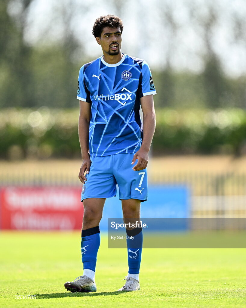 9 August 2026; Noah Mawene of Waterford during the SSE Airtricity Men's Premier Division match between Waterford and Bohemians at the RSC in Waterford. Photo by Seb Daly/Sportsfile