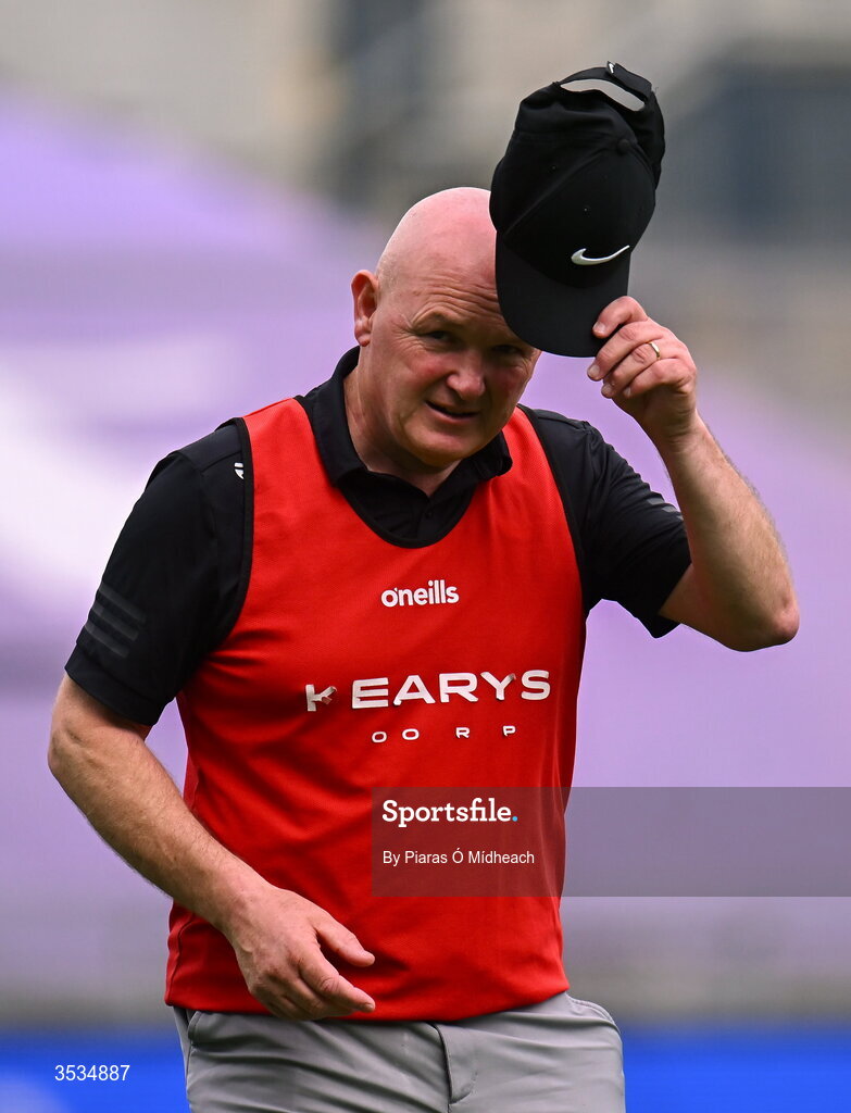 9 August 2026; Cork manager Ger Manley before the Glen Dimplex All-Ireland Senior Camogie Championship final match between Galway and Cork at Croke Park in Dublin. Photo by Piaras Ó Mídheach/Sportsfile