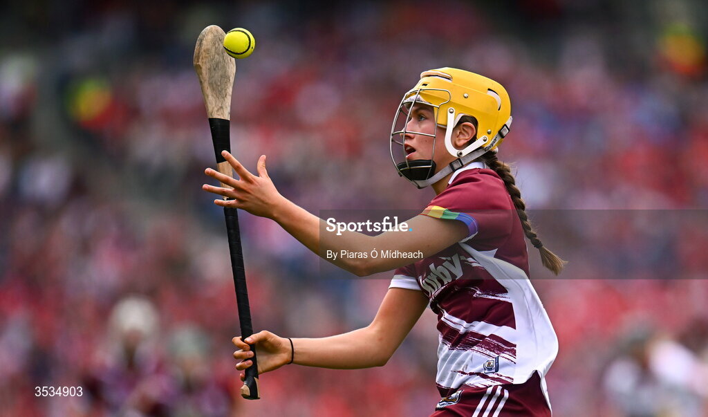 9 August 2026; Caoimhe Kelly of Galway during the Glen Dimplex All-Ireland Senior Camogie Championship final match between Galway and Cork at Croke Park in Dublin. Photo by Piaras Ó Mídheach/Sportsfile