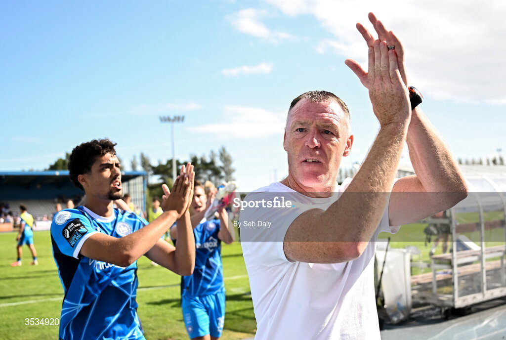 9 August 2026; Waterford head coach Graham Coughlan after his side's victory in the SSE Airtricity Men's Premier Division match between Waterford and Bohemians at the RSC in Waterford. Photo by Seb Daly/Sportsfile