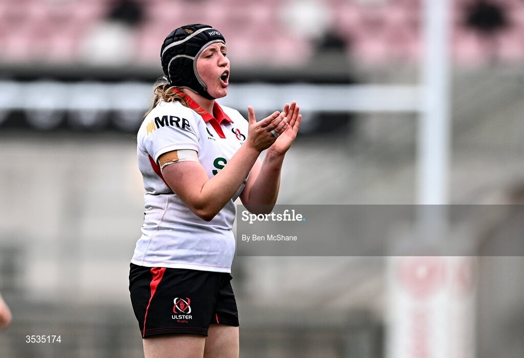 8 August 2026; Maebh Clenaghan of Ulster during the Vodafone Womens Interprovincial Championship Round 1 match between Ulster and Connacht at Affidea Stadium in Belfast. Photo by Ben McShane/Sportsfile