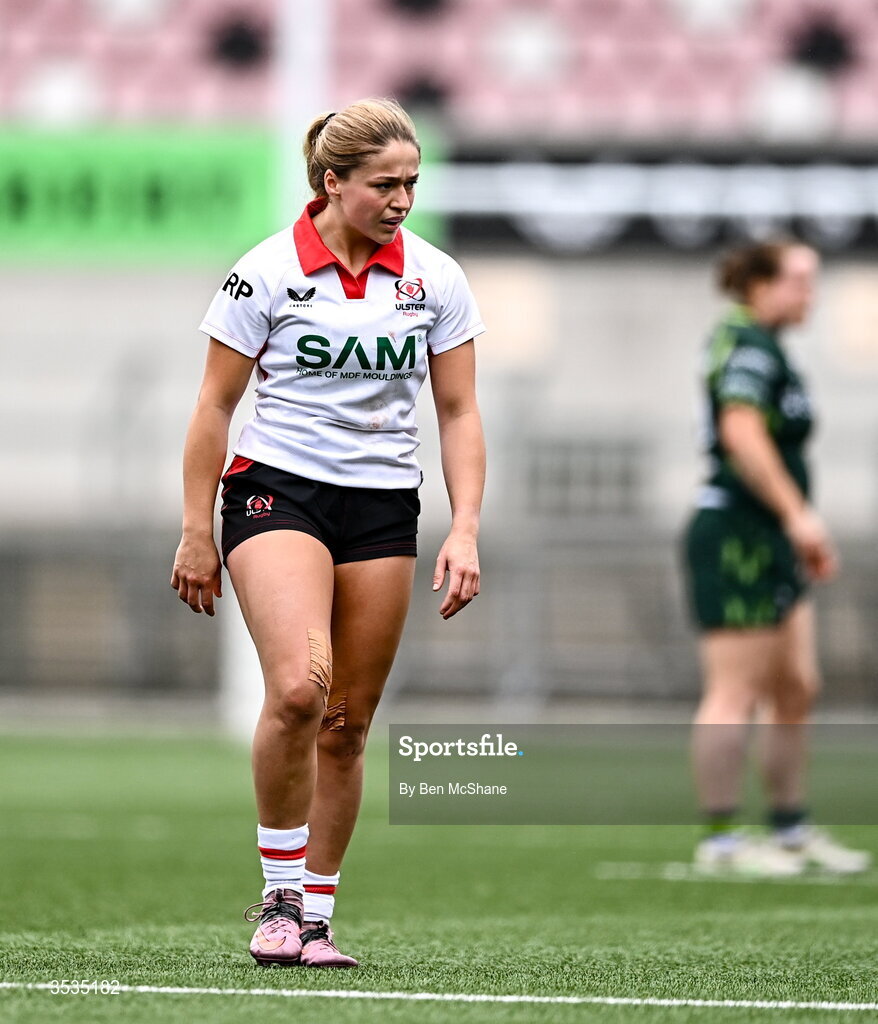 8 August 2026; Katie Gilmour of Ulster during the Vodafone Womens Interprovincial Championship Round 1 match between Ulster and Connacht at Affidea Stadium in Belfast. Photo by Ben McShane/Sportsfile