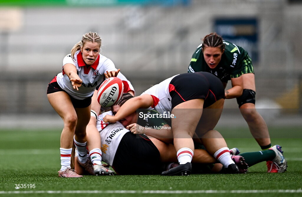 8 August 2026; Amy McConkey of Ulster during the Vodafone Womens Interprovincial Championship Round 1 match between Ulster and Connacht at Affidea Stadium in Belfast. Photo by Ben McShane/Sportsfile